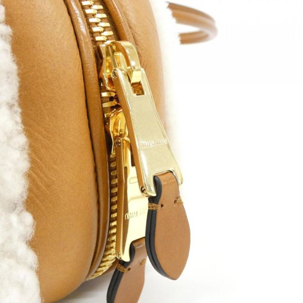 Miu Miu 5BB148 Montone Shearing Shoulder Bag - Picture 6 of 8